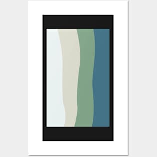 Moss green stripes patterns Posters and Art